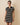 Women's Striped Polo Mini Dress Brown