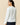 Women's Fitted Lace Collar Button Down Shirt White