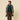 Men's Twill and Plaid Contrast Trench Coat Dark Olive