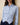Women's Cummerbund Striped Button Down Shirt Blue