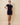 Women's Sweater Polo Dress Navy