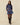 Women's Cotton Poplin Pleated Plaid Skirt Blue Brown Plaid