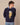 Cotton Linen Thinking Hat Winnie-the-Pooh Sweater Navy