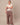 Women's Poplin Pant Chocolate Rose Stripe
