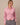 Women's Cummerbund Striped Button Down Shirt Pink