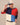 Color Block Sweater Red Blue Multi