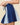 Women's Cotton Pleated Mini Skirt Blue Mixed Pinstripe