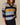 Calla Cotton Cashmere Dropped Shoulder Striped Sweater Blue Blue / XL