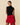 Women's Bow Pleated Skirt Red