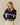 Women's Striped Sweater Polo Navy